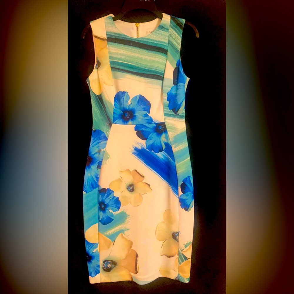 Floral Calvin Klein dress.